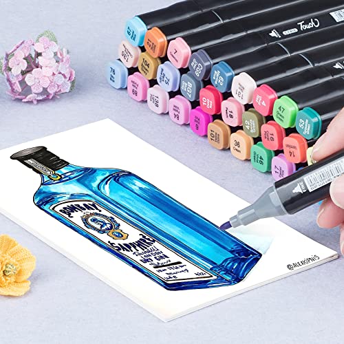 Feutres permanents wsryx 60 couleurs kit coloriage double pointe pour enfants et adultes manga dessin