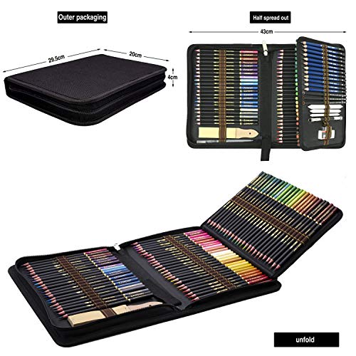 Exwand 96 pièces crayons de couleurs, crayons d'dessin avec sac inclus, idéal cadeau pour adulte | Qualité supérieure | 