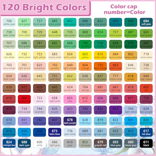 Marque VAKKI Stylos Acryliques Liquide pour Adultes - 120 Couleurs - Pierre, Calligraphie, Toile et Verre - Acidité Assu