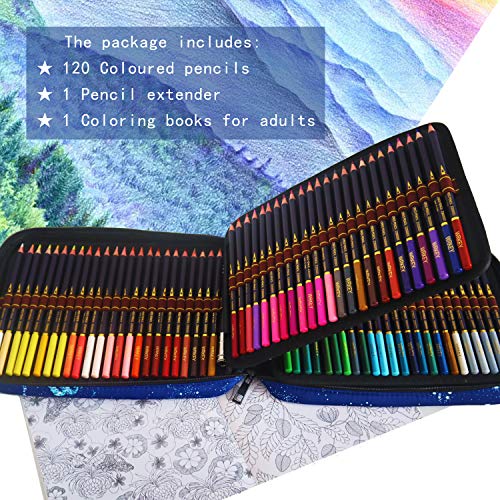 Zeybe Crayons de Couleur Professionnels 120 Pièces, Mines de Qualité Supérieure pour Adultes et Enfants, Idéal pour Colo