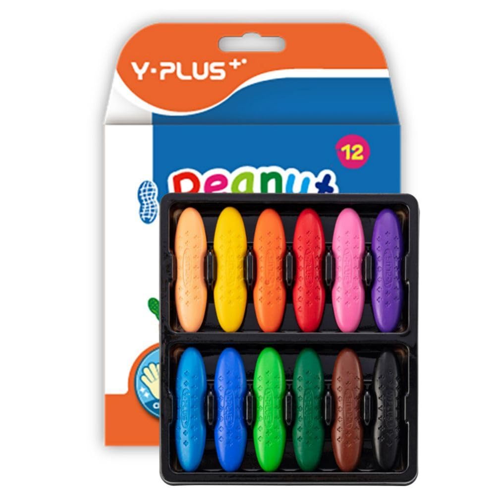 YPLUS Crayons de Cacahuètes Enfants, Non Toxiques et Faciles à Tenir pour Les Tout-Petits, Fournitures d'Art à Colorier