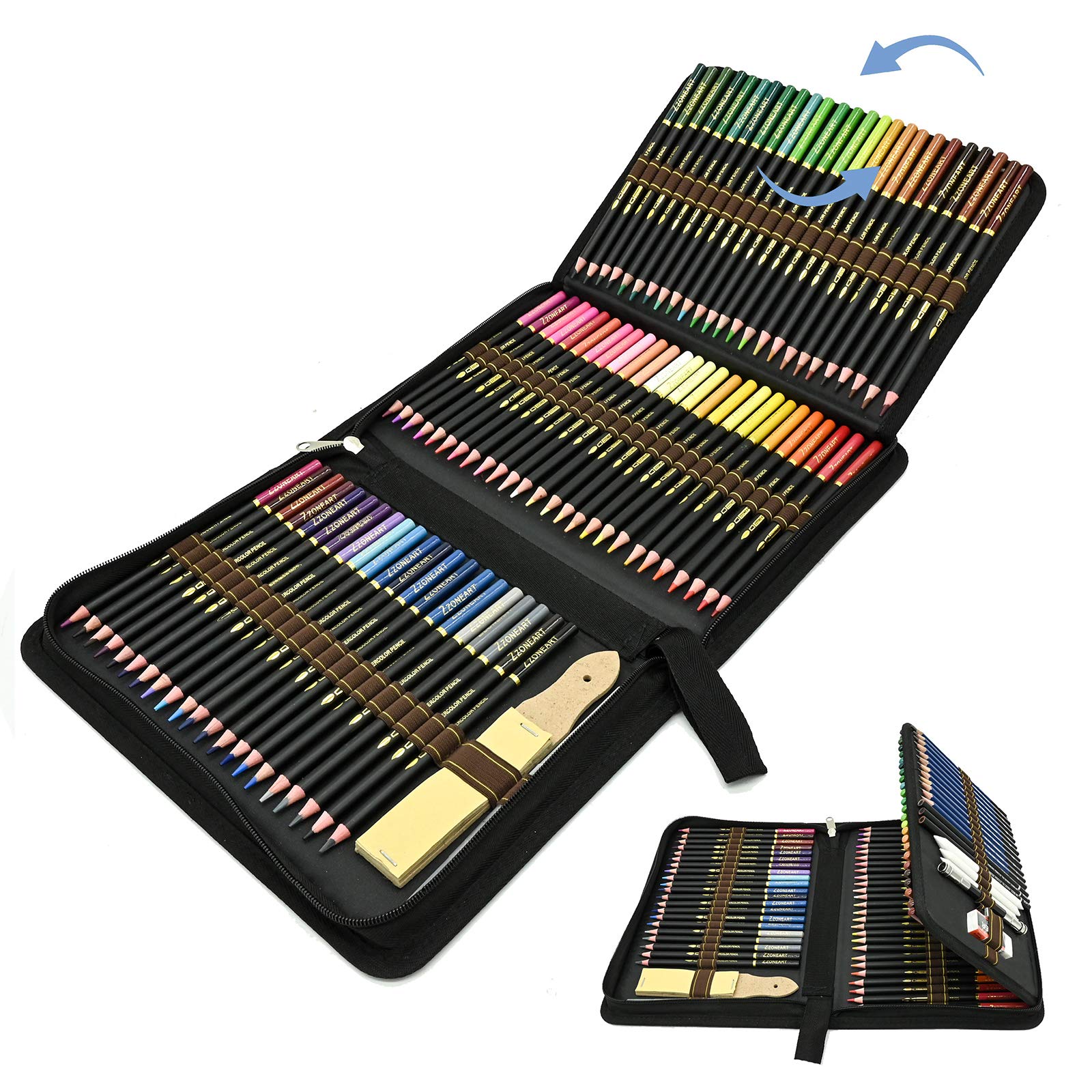 Exwand 96 pièces crayons de couleurs, crayons d'dessin avec sac inclus, idéal cadeau pour adulte | Qualité supérieure | 