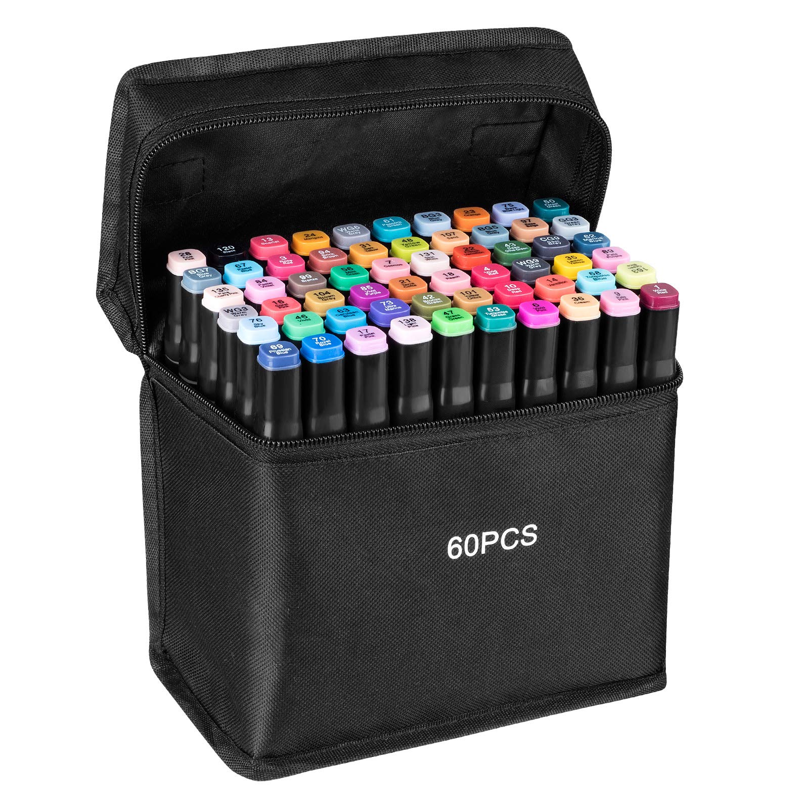 Feutres permanents wsryx 60 couleurs kit coloriage double pointe pour enfants et adultes manga dessin